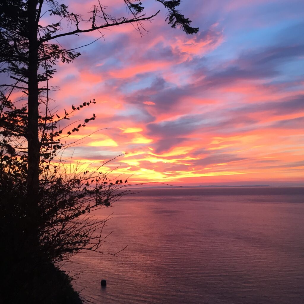 Sunset over the straight of Juan de Fuca
