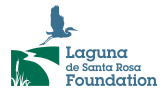 Laguna de Santa Rosa log with an icon of a heron in flight above a marsh.