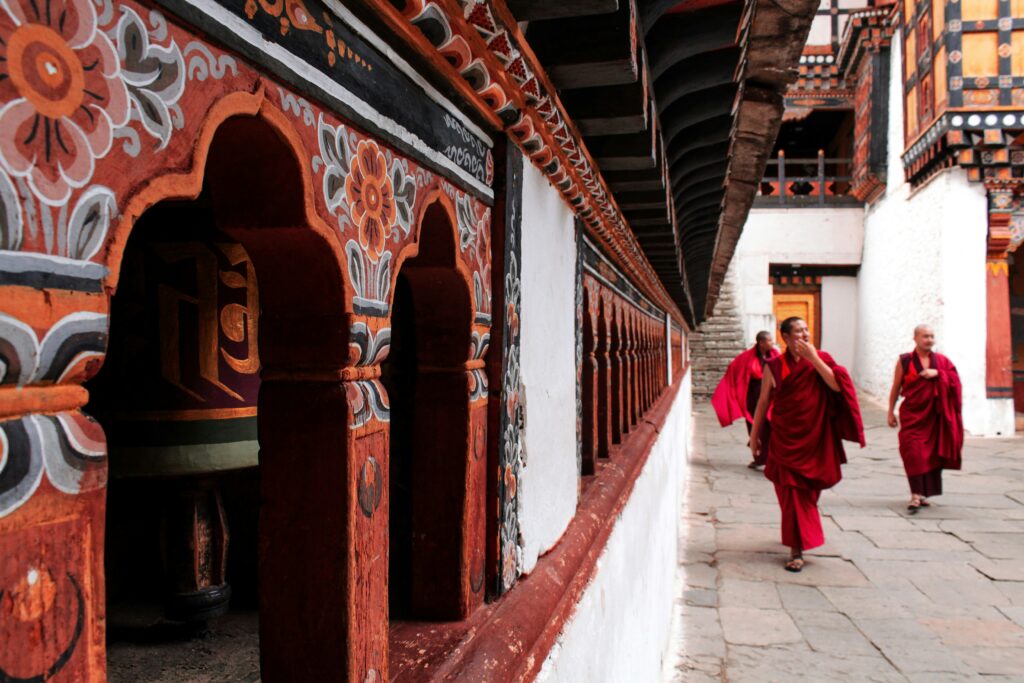Monks in Bhutan