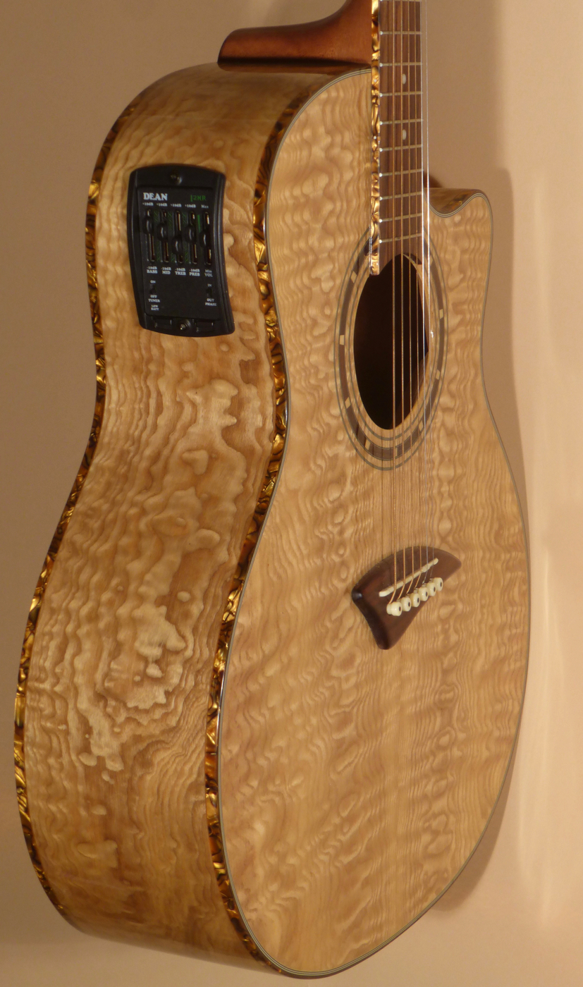 Dean Exotic Quilted Ash Acoustic Guitar w/ Electronics- SOLD - Image 6