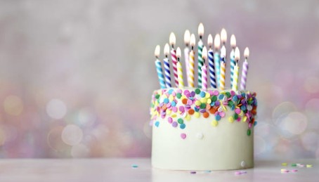 BIRTHDAY CAKE WITH 15 CANDLES